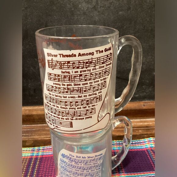 Vintage Hazel Atlas 1950s Song Mug Series Two Beer Drink Mugs Music Lyrics - Picture 5 of 8